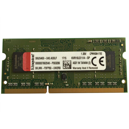 金士顿(Kingston)低电压版 DDR3 1600 4GB 笔记本内存