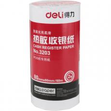 得力（deli）3203 热敏收银纸 80mm*80mm*59m 2卷...