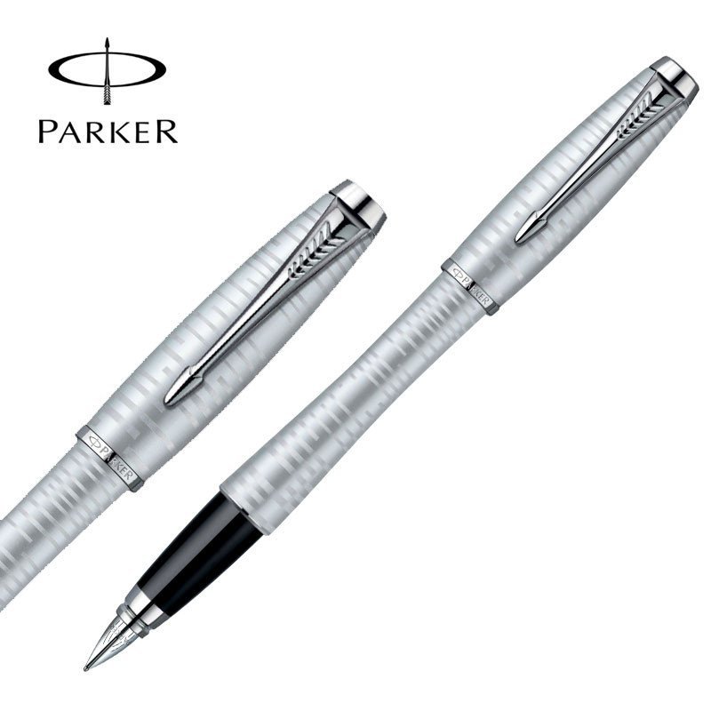 派克(PARKER)都市流光银白夹钢笔