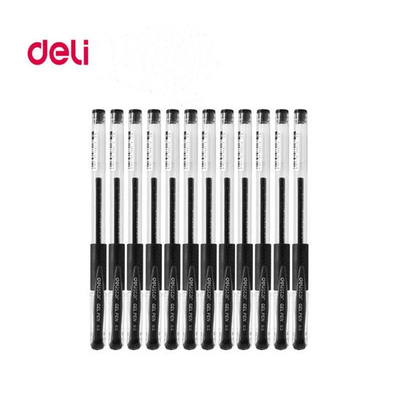 得力（deli）6600ES 中性笔0.5mm 12支/盒装 黑色