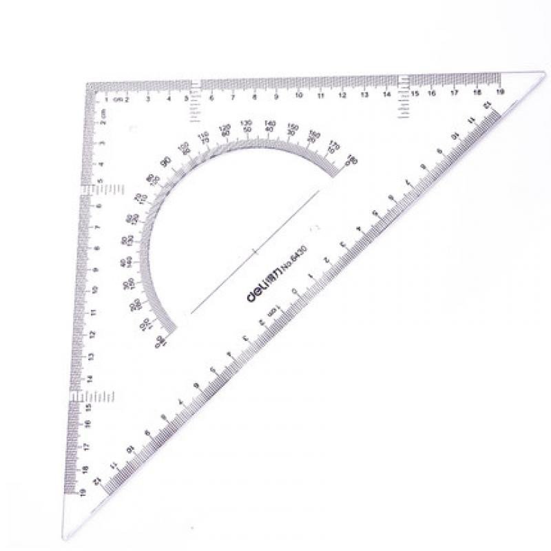 得力（deli）6430三角尺 30CM 带量角器