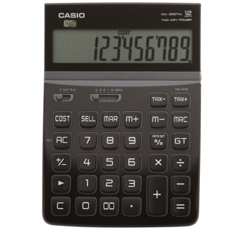 卡西欧(CASIO) DW-200TW-BK魅雅系列 大型计算器 晶砂黑